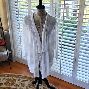 Coldwater Creek White Knit Cardigan